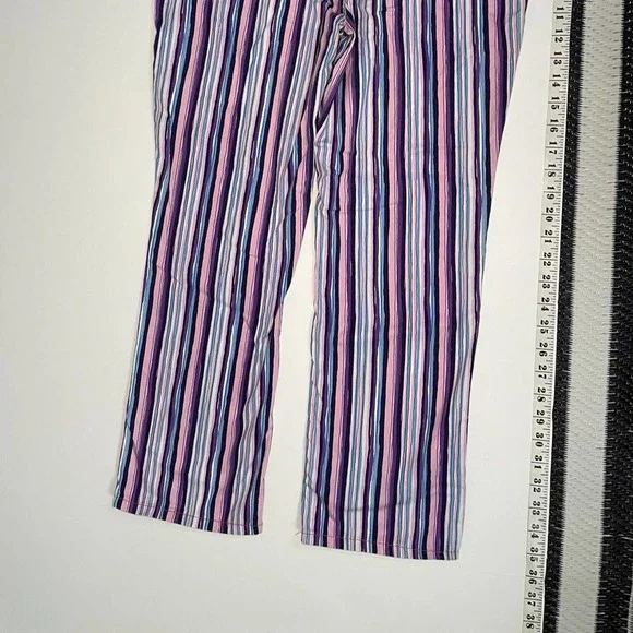 D & G Dolce & Gabbana Purple Striped Cropped Pants Jeans - Picture 6 of 6